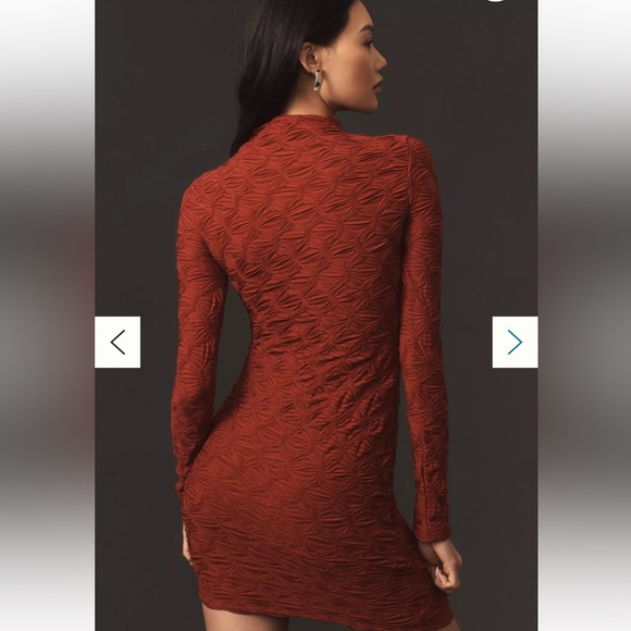 Anthropologie Maeve Rich Red Scrunchie Dress - Picture 1 of 15